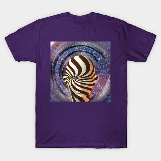 Woman in tunnel of time T-Shirt by rolffimages